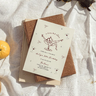 Een kleine beetje oudere eigenzinnige kastanjebrui kaart