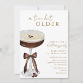 Een kleine beetje oudere elegante espresso martini kaart (Voorkant)