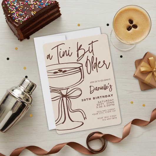 Een kleine beetje oudere espresso martini 30e verj kaart