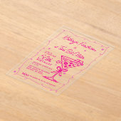 Een kleine beetje oudere espresso martini 50e verj acryl uitnodigingen (Laagn)