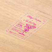 Een kleine beetje oudere espresso martini 90e verj acryl uitnodigingen (Laagn)