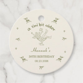 Een kleine beetje oudere espresso martini boog ver bedankjes labels