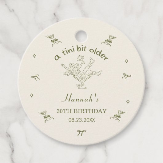 Een kleine beetje oudere espresso martini boog ver bedankjes labels (Voorkant)