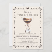 Een kleine beetje oudere Espresso Martini verjaard Kaart (Voorkant)