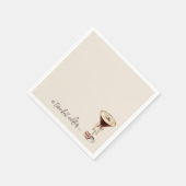 Een kleine beetje oudere Espresso Martini verjaard Servet (Hoek)