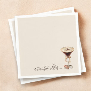 Een kleine beetje oudere Espresso Martini verjaard Servet