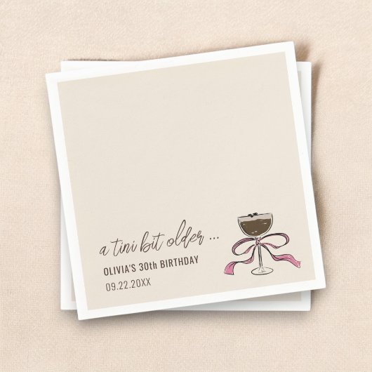 Een kleine beetje oudere Espresso Martini verjaard Servet