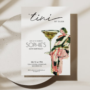 Een kleine beetje oudere Martini Artsy verjaardag  Kaart
