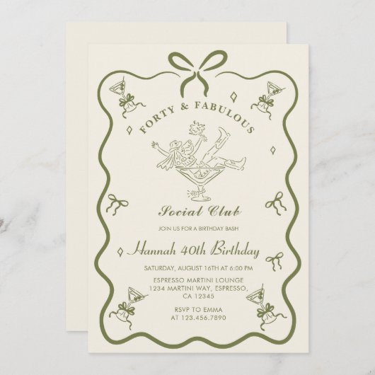 Een kleine beetje oudere Martini boog veertig verj Kaart (Voorkant / Achterkant)