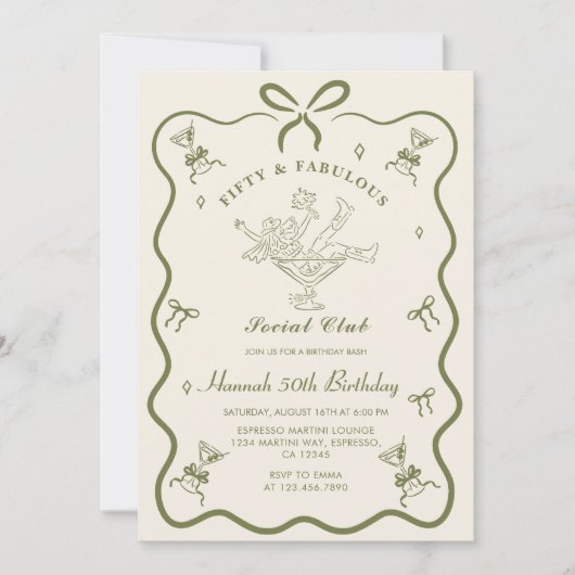 Een kleine beetje oudere Martini Boog Vijftig verj Kaart (Voorkant)