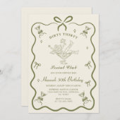 Een kleine beetje oudere Martini Bow Dirty 30th Bi Kaart (Voorkant / Achterkant)