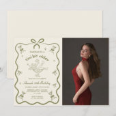 Een kleine beetje oudere Martini Bow verjaardagsfo Kaart (Voorkant / Achterkant)