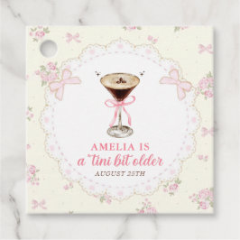 Een kleine beetje oudere Martini Coquette verjaard Bedankjes Labels