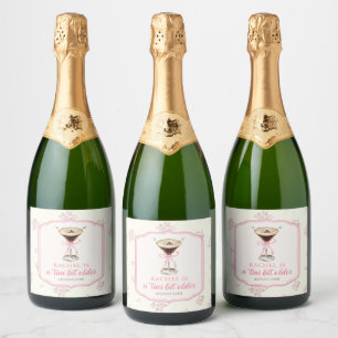 Een kleine beetje oudere Martini Coquette verjaard Sparkling Wijnetiket