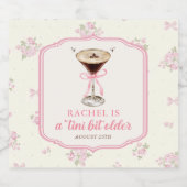 Een kleine beetje oudere Martini Coquette verjaard Sparkling Wijnetiket (Enkel label)