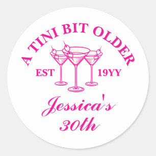Een kleine beetje oudere Martini Custom 30 verjaar Ronde Sticker