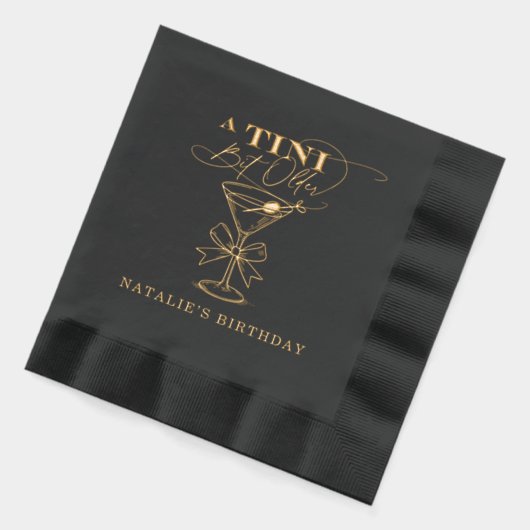 Een kleine beetje oudere Martini Folie gestempeld  Folie Servetten (Links)