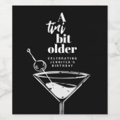 Een kleine beetje oudere Martini moderne zwarte ve Wijn Etiket (Enkel label)