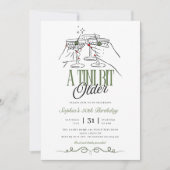 Een kleine beetje oudere Martini Olive Cocktail Ve Kaart (Voorkant)