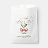 Een kleine beetje oudere Martini Roze strik verjaa Bedankzakje (Voorkant)