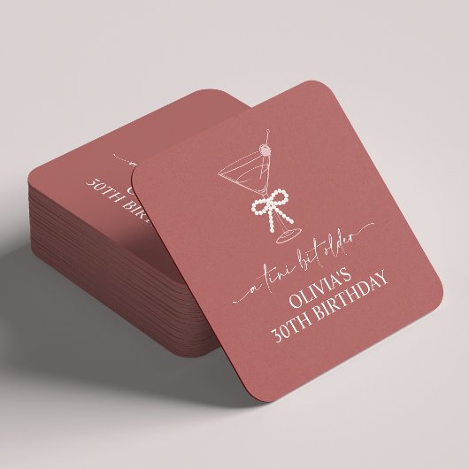 Een kleine beetje oudere Martini verjaardagsfeestj Kartonnen Onderzetters