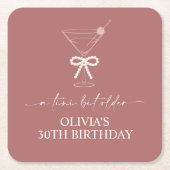 Een kleine beetje oudere Martini verjaardagsfeestj Kartonnen Onderzetters (Voorkant)