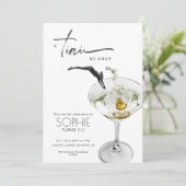 Een kleine beetje oudere Martini verjaardagsuitnod Kaart (Staand voorkant)