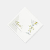 Een kleine beetje oudere Olive Martini cocktail ve Servet (Hoek)