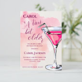 Een kleine beetje oudere roze Martini cocktail ver Kaart (Staand voorkant)