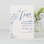 Een kleine beetje oudere verjaardagsfeestje uitnod kaart (Staand voorkant)