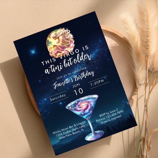 Een kleine beetje oudere Virgo Zodiac Martini verj Kaart