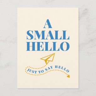 Een kleine begroeting Speelse typografie ontwerp Briefkaart