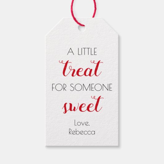 Een kleine behandeling voor Somone Sweet Valentijn Cadeaulabel (Voorkant)