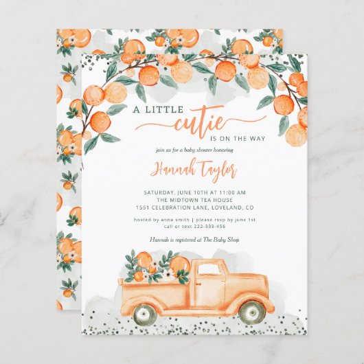 Een kleine bezuiniging op de manier waarop Baby sh (Voorkant / Achterkant)