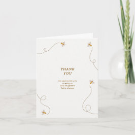 Een Kleine Bij Baby Shower Bedankt Notitiekaartje