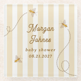 Een Kleine Bij Baby Shower Glazen Onderzetter