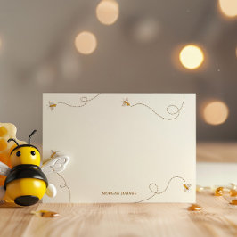 Een Kleine Bij Baby Shower Notitiekaart Notitiekaartje