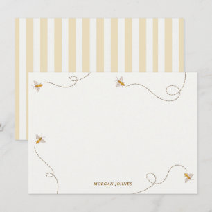 Een Kleine Bij Baby Shower Notitiekaart Notitiekaartje