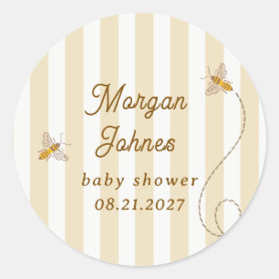 Een Kleine Bij Baby Shower Ronde Sticker