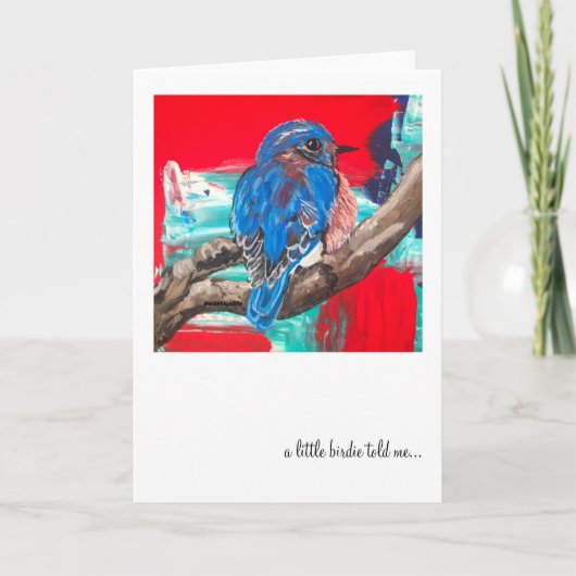 Een kleine birdie briefkaart (Voorkant)
