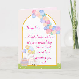 Een kleine birdie vertelde me dat het jouw verjaar feestdagen kaart