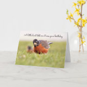 Een kleine Birdie vertelde me een verjaardagskaart Kaart (Gele Bloem)