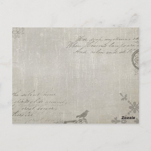 Een kleine Birdie vertelde me zo'n fiets bedankt Briefkaart (Achterkant)