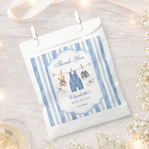 Een Kleine Blauwe Spijkerbaby Jongens Baby Shower Bedankzakje