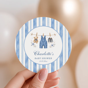 Een Kleine Blauwe Spijkerbroek Baby Jongen Baby Sh Ronde Sticker