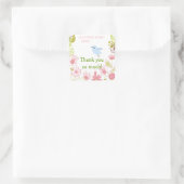 Een kleine blauwe vogel Dank u Stickers (Tas)