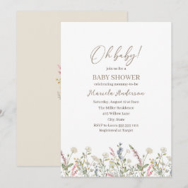 Een kleine bloem is onderweg naar Baby shower Kaart