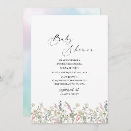 Een kleine bloem is onderweg naar de Baby van de w Kaart