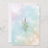 Een kleine bloem is onderweg naar de waterverf Bri Kaart (Achterkant)