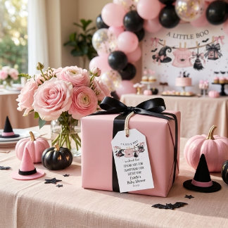 Een Kleine Boe Halloween Boog Heks Feest Baby Show Cadeaulabel